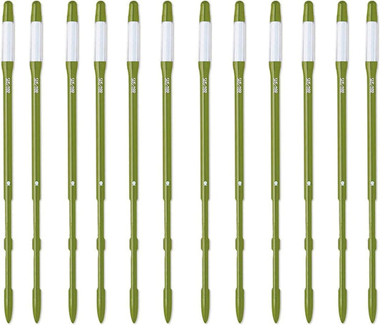 IPPINKA Sustee Aquameter, Bundle of 12, House Plant Soil Moisture Meter, Best for Indoor Potted Plants - Large Green Refillable