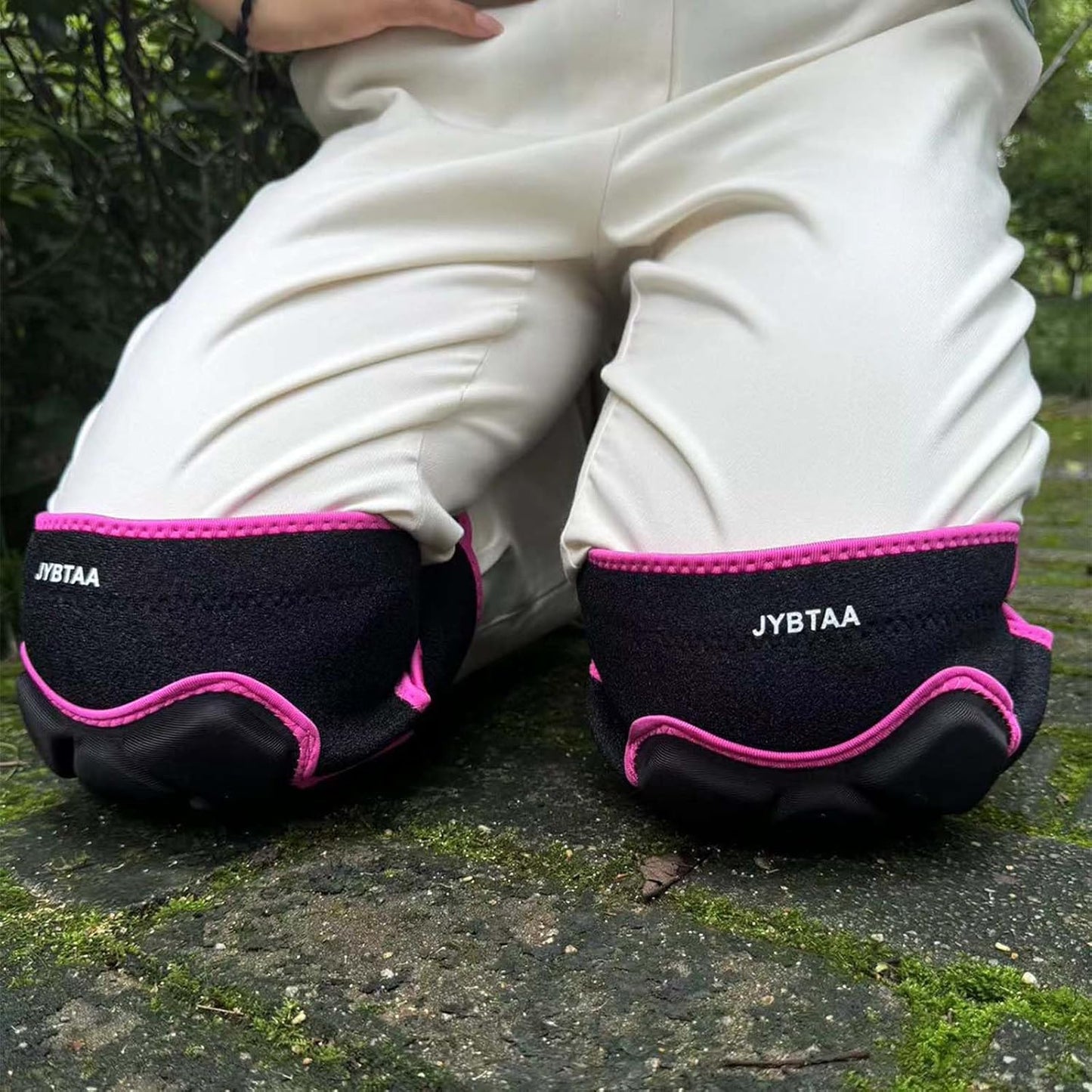 Gardening Knee Pads, Men/Women Knee Pad for Flooring Cleaning, Adjustable Soft Pink Kneepads for Roofing Weeding Planting Mechanic Yard Work, Waterproof and Safety, Rose Red Extra Large. (1 Pair)