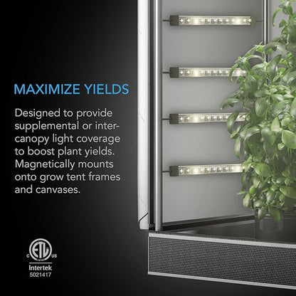 AC Infinity IONBEAM S16, Full Spectrum LED Grow Light Bars 16”, Deeper Penetration Samsung LM301H EVO Diodes and Digital Dimming Timer Controller, for Veg Bloom Indoor Plants, Grow Tents, Greenhouses