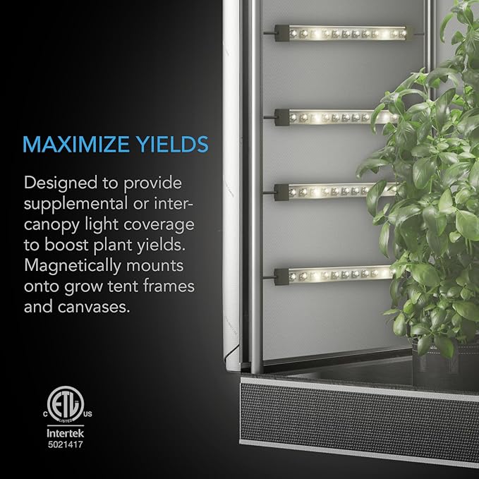 AC Infinity IONBEAM S11, Full Spectrum LED Grow Light Bars 11”, Deeper Penetration Samsung LM301H EVO Diodes and Digital Dimming Timer Controller, for Veg Bloom Indoor Plants, Grow Tents, Greenhouses