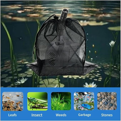 17.7" x17.7" Pond Pump Cover Filter Bag, Black Media Bag Large Pump Mesh Bag for Outdoor Water Ponds Filters, Water Filter Pump, Outdoor Ponds, Garden, Swimming Pool (1, 17.7" x17.7")