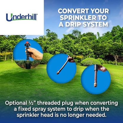 Underhill EasyOut 2in1 Sprinkler Removal Tool for Rotors and Spray Head Replacement with Torque Wrench, Irrigation Pop-up Repair Tool, A-EO-SRT-RS