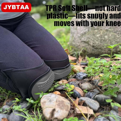 Soft Shell Knee Pads for Gardener Cleaner Carpenter Painter, Heavy Duty Knee Protective Gear with Adjustable Straps, Kneeling with Comfort, Profect for Kneeling Crawling Work, Gray XL (1 Pair)