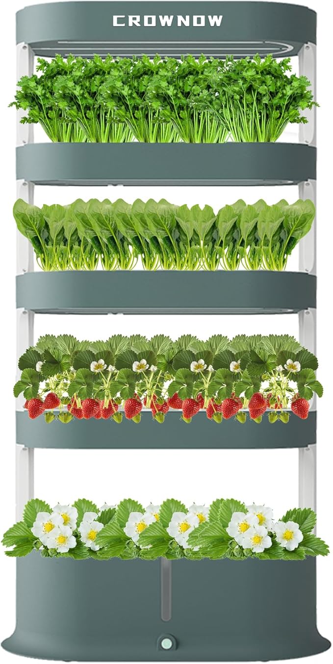 80Pods Hydroponics Growing System Kit,5-Layer Large Capacity Hydroponic Tower with LED Grow Light,Indoor Gardening System with Remote Control for Plants Vegetables Herbs