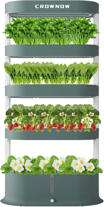 80Pods Hydroponics Growing System Kit,5-Layer Large Capacity Hydroponic Tower with LED Grow Light,Indoor Gardening System with Remote Control for Plants Vegetables Herbs