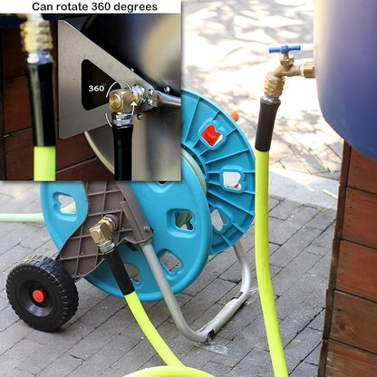 Garden Hose Swivel elbow Connector 90 Degree Solid Brass Pipe Fittings Hose Kink Protector (2 Pack)