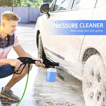 Pressure Cleaner 5000 PSI 2.8 GPM High Power Cleaners with 33ft Pressure Hose, 4 Nozzle and Foam Cannon, for Home, Cars, Fences, Patio (Green)