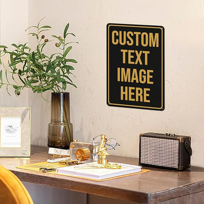 Custom Metal Signs - Personalized Business, Office, Home, Delivery, Road, Garden, Hazard, Parking, Decorative Signs, 12''x16''