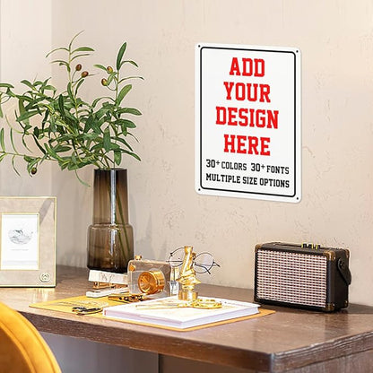 Custom Outdoor Metal Signs - 12x17inch Personalized Parking, Intersection, Road, Garden, Workplace, Office, Home, Hazard Decorative Signs