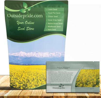 Outsidepride Yellow Mustard Seeds - 10000 Pcs Nutrient-Rich, Flavorful Annual Microgreen Seeds for Planting, Easy-to-Grow, Ideal for Indoor & Outdoor Cultivation, Soil & Hydroponic Systems