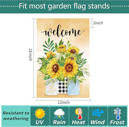 Seasonal Garden Flags set of 12 Double Sided, Yard Flags for Outside 12x18 Inch for Christmas Halloween Easter Valentine's St Patrick's 4th of July Spring Summer Fall Winter, All Seasons Garden Decor