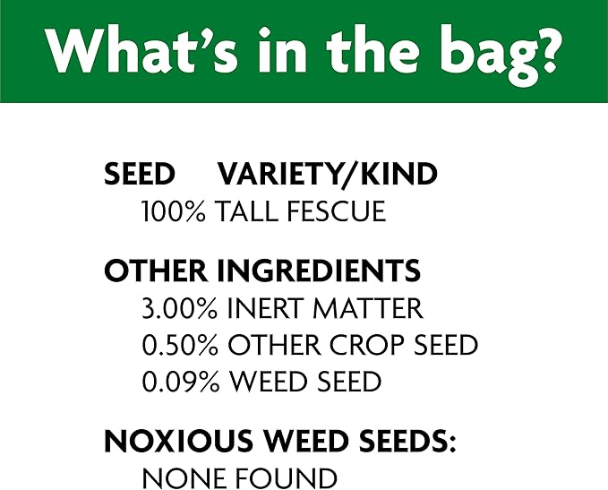Scotts Professional Turfgrass Seed Tall Fescue Mix, Uncoated, 99.9% Weed Free, 50 lbs.