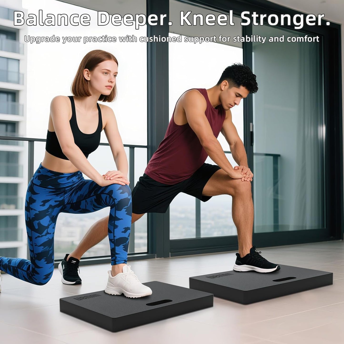 Yoga kneeling mat, 1.5inch Thick,Knee Push-ups, Plank Support & Yoga Elbows/Knees Mat Provides Cushion for Kneeling & Elbows