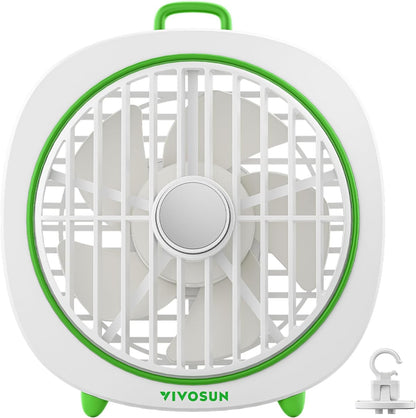 VIVOSUN AeroWave D4, 4” Grow Tent Clip Fan with Detachable Hook, 3-Speed Strong & Quiet Airflow, Adjustable Airflow Angle for Hydroponics, Circulation & Cooling, White, 1-Pack