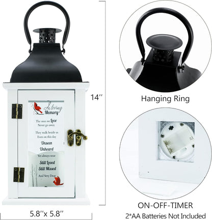 Memorial Lantern - Bereavement Sympathy Gifts for Loss of Loved One Memorial Remembrance Gifts for Loss of Mother Father