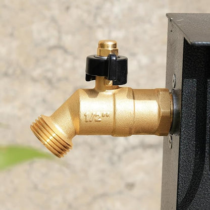 UNWAVER Garden Hose Full Flow Faucets Heavy Brass Bibb 1/2" Male NPT inlet Connection with 3/4" Male GHT water hose outlet (1/2 inlet Butterfly Handle 1PCS)