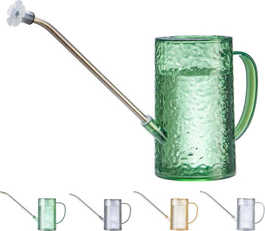 Small Watering Can for Indoor Plants - 34oz Leakproof Lightweight Pot with Long Spout & Bonus Shower Head, Indoor Watering Can for House Plants in Sage Green