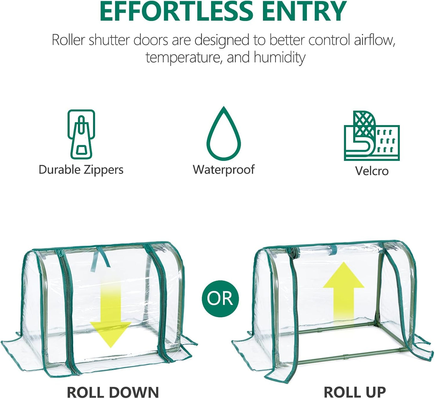 Mini Indoor Greenhouse Tabletop Garden Nursery Plant Cover Tent Humidity Domes for Home Gardening Germination and Seedling Propagation - 23x12x16.5 Inches