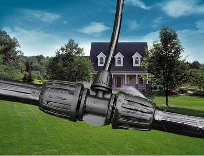 10PCS 1/2 Inch to 1/4 Inch Tubing Irrigation Fittings for (1/2'' ID x 0.60''-0.63'' OD) 16mm Drip Tubing,Locked Barbed Tee Connectors, Anti-Drop Straight Tee for Irrigation Tubing (3 Way)