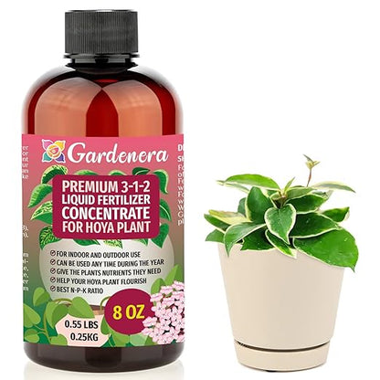 Gardenera Premium Liquid Hoya Fertilizer - 3-1-2 Concentrate for Indoor Plants and Flowers - Organic Plant Food - 8oz
