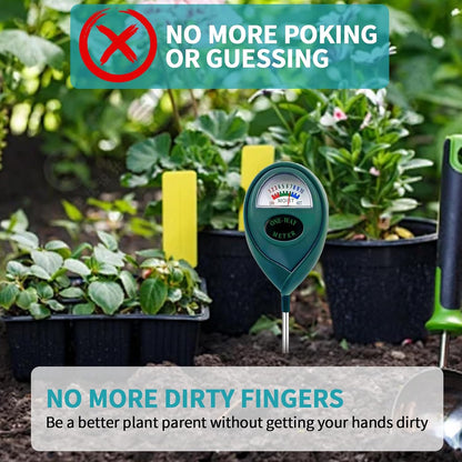 Green Soil Moisture Meter, Soil Tester, Moisture Meter Plants, Soil Moisture Tester, Soil Water Tester for Plants, Plant Moisture Monitor, No Battery Needed (Green, 1 Piece)