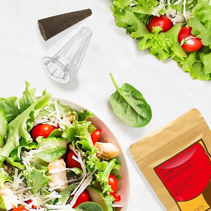 inbloom 18-Pod Vegetable Seed Pod Kit for AeroGarden, Ahopegarden, Gardencube Hydroponic Garden with 350+ Seed: Strawberry, Cucumber, Green Pepper, Cherry Tomato, Radish, Dwarf Pea – Mothers Day Gift