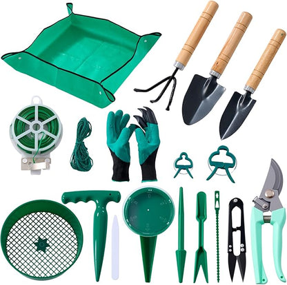 Gardening Tool Set 175pcs – Bonsai & Succulent Care Kit, BPA-Free Plastic, Organic Non-GMO – Stress Relief Gift for Parents, ADHD, Autism – Perfect for Balcony, Yard, Bedroom