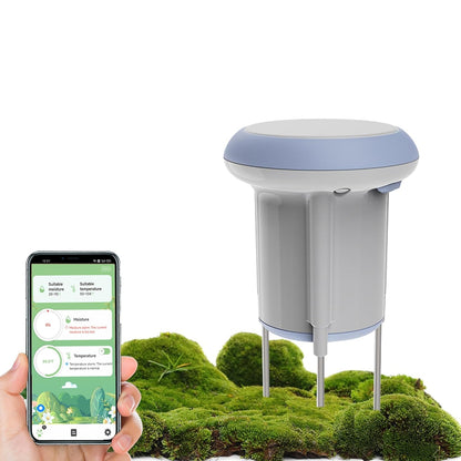 Smart WiFi Soil Moisture & Temperature Sensor - Hub-Free Soil Meters for Lawn, Garden, Greenhouse, Real-Time App Alerts IP65 Waterproof | Compatible with Smart Life/Tuya App | Gardening Gift