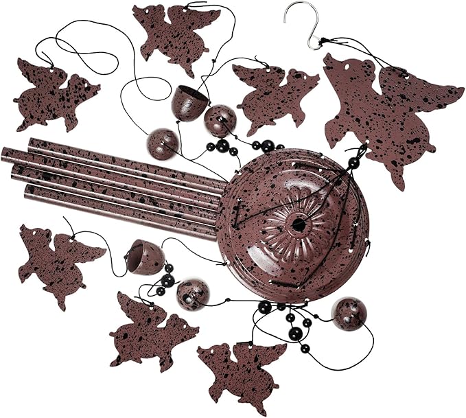 Flying Pigs Wind Chimes Outdoor/Indoor Decoration -Hand-Made Wind Chimes, Mobile Wind Catcher, Blessing Wind Chime, Pigs Ornaments, Pig Wind Bells Gifts for Mom,Home,Balcony,Tree,Festival,Garden Decor