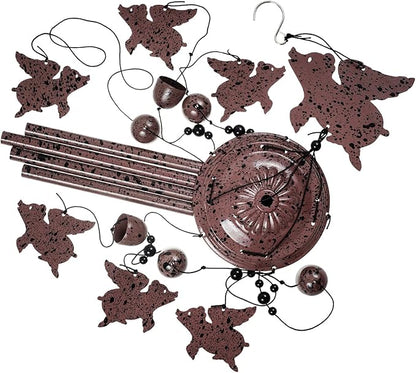 Flying Pigs Wind Chimes Outdoor/Indoor Decoration -Hand-Made Wind Chimes, Mobile Wind Catcher, Blessing Wind Chime, Pigs Ornaments, Pig Wind Bells Gifts for Mom,Home,Balcony,Tree,Festival,Garden Decor