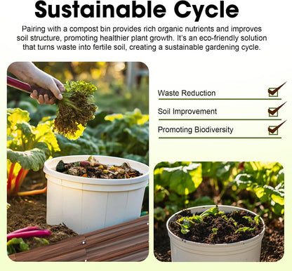 8x2x1ft Oval Galvanized Raised Garden Bed Outdoor 9-in-1 Large Metal Modular Planter Box Raised Beds for Gardening,Vegetables,Fruits,Flowers & Herbs (Brown)