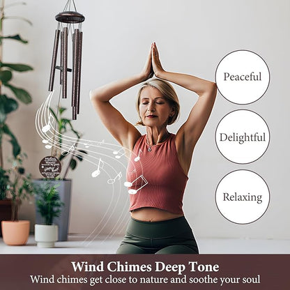 Memorial Sympathy Gifts for Loss of Husband, 25" Memorial Wind Chimes for Lose of Husband Sympathy Gift, Remembrance/Grief/Bereavement Gifts