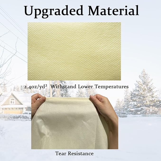 gardtree Winter Plant Frost Protection Covers 31.5" x 47.2" 4 Packs, Thicker 2.4oz/yd² Garden Cold Weather Tree Covers Freeze Protection Wrap with Zipper Drawstring for Shrub Fruit Tree, Potted Plants