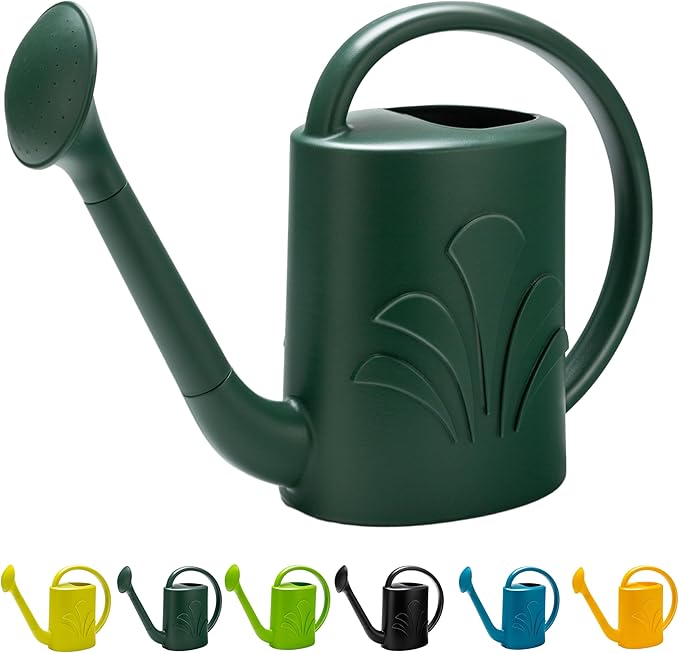 1 Gallon Watering Can Outdoor, Watering Can for Indoor & Outdoor Plants, Flower with Detachable Sprinkler Head