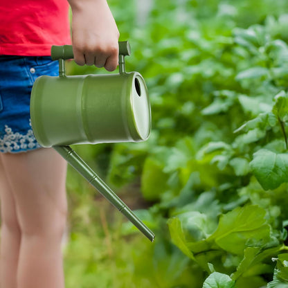 ZXJ Watering Can for Outdoor Indoor Plants - Small Plastic Home Garden - with Long Spout - Green - 64 Oz - 1/2 Gallon