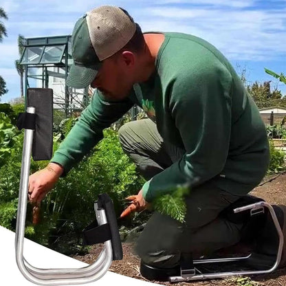 Ergonomic Knee Seat for Gardening, 304 Stainless Steel Garden Kneeler and Seat, Quick Release Gardening Kneele for Contractors Workers (Black 2)