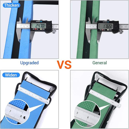 Ohuhu Garden Stool Garden Kneeler and Seat, Foldable Gardening Bench Heavy Duty with Thicker Wider Kneeling Pad 2 Large Tool Pouches Gifts for Fathers Day Men Gardener Parents Elders Friends