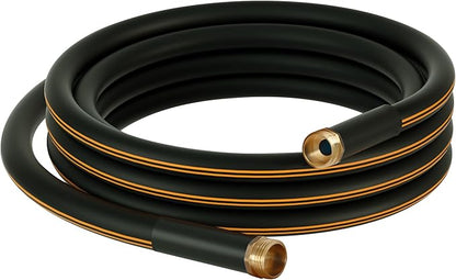 Atlantic Heavy Duty Garden Hose 20 ft x 5/8 Inch Black Color Short Connection Leader Hose with Solid Brass Connectors (20 Feet)