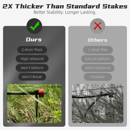 100 Pack Drip Irrigation Stakes for 1/8" to 1/4" Inch Drip Irrigation Tubing Hose Irrigation Support Stakes 5.79" H Suitable for Raising The Height of Drip Emitters/Heads or Drip Irrigation Parts