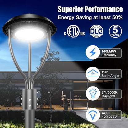 Outdoor LED Post Top Light (Tunable CCT, 100 Watt-10Pack)
