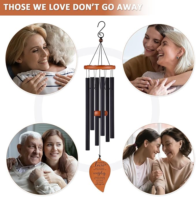 Memorial Wind Chimes, Sympathy Wind Chimes, Sympathy Gifts for Loss of Loved One, Bereavement Gift Baskets, Condolence Funeral Gifts for Loss of Mother Father, Send Love and Concern