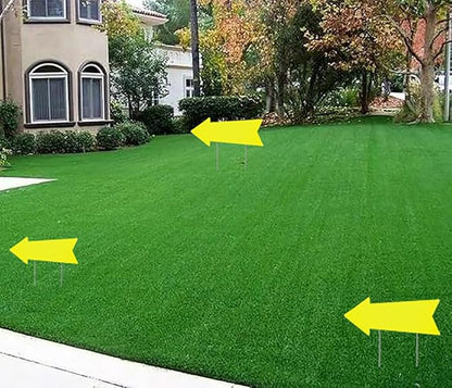 Yellow Arrow Signs with Stakes, 12Pcs - 17x6 Inches, Directional Signs for Real Estate, Garage Sales