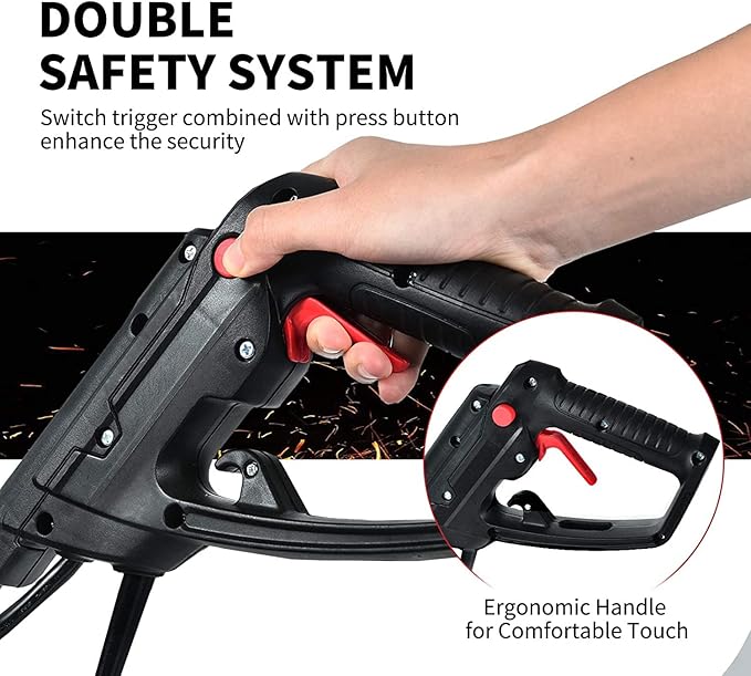 GRAFFY 10 Amp Electric Garden Tiller, Rototillers Tool with 14 Inch Tilling Width & 9 Inch Working Depth, Corded Electric Tiller and Cultivator for Garden, Lawn, Digging, Weed Removal