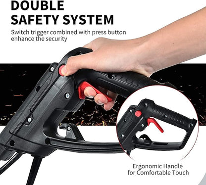 GRAFFY 10 Amp Electric Garden Tiller, Rototillers Tool with 14 Inch Tilling Width & 9 Inch Working Depth, Corded Electric Tiller and Cultivator for Garden, Lawn, Digging, Weed Removal