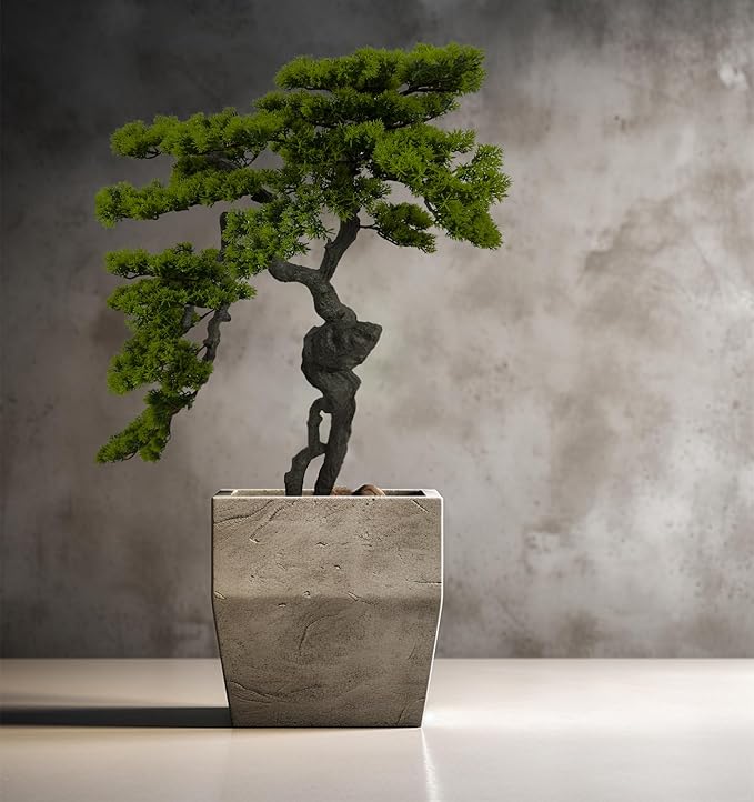 3.5ft（43in） Artificial Bonsai Tree Juniper Faux Plants Indoor Big Fake Plants Decor with Ceramic Pots for Home Table Office Desk Bathroom Shelf Bedroom Living Room Farmhouse Decorations