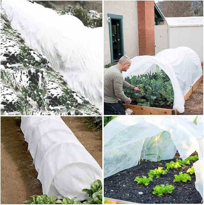 REMIAWY Plant Covers Freeze Protection, 10FTX33FT Frost Cloth Plant Cover Blanket for Outdoor Plants Floating Row Covers for Garden Vegetables Raised Beds Insect Protection Season Extension