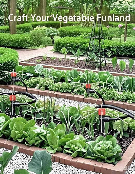 35Pcs Push-to-Fit Drip Irrigation Emitters for 1/4" Irrigation Tubing,360 Degree Adjustable Water Flow Emitters Irrigation Drippers for Garden Watering System