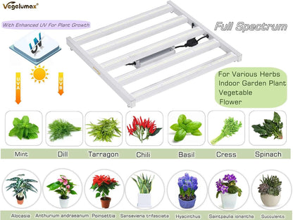 200Watt LED Grow Light 5 Bars with 780pcs Diodes,UV IR included,Full Spectrum Growing Lamp 100-277V Dimmable Driver,for Plant Seedling Growth Vertical Farming Veg Flower Bloom,4X4ft coverage