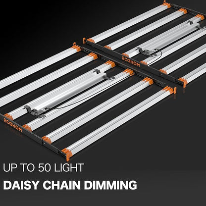 800W LED Grow Light, 5x5ft Coverage Full Spectrum Daisy Chain Growing Light, Dimmable & Retractable Bar Style Grow Lamp for Indoor Plants Greenhouse Vegetable Flower