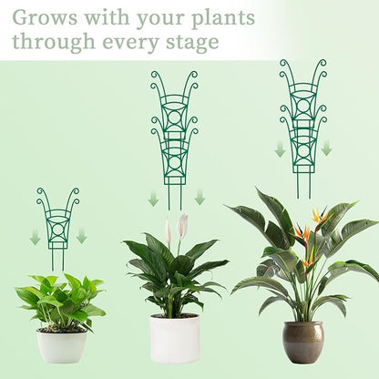 8 Pack Trellis for Potted Plants, Stackable Indoor Plant Trellis for Climbing Plants, Garden Trellis Outdoor for Flower Vine Lvy Hoya Houseplants Plant Support